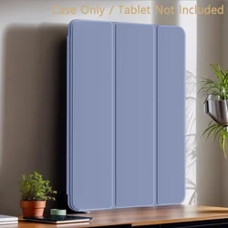 Magnetic Flip Stand Smart Cover with Soft Silicone Case (Lavender)