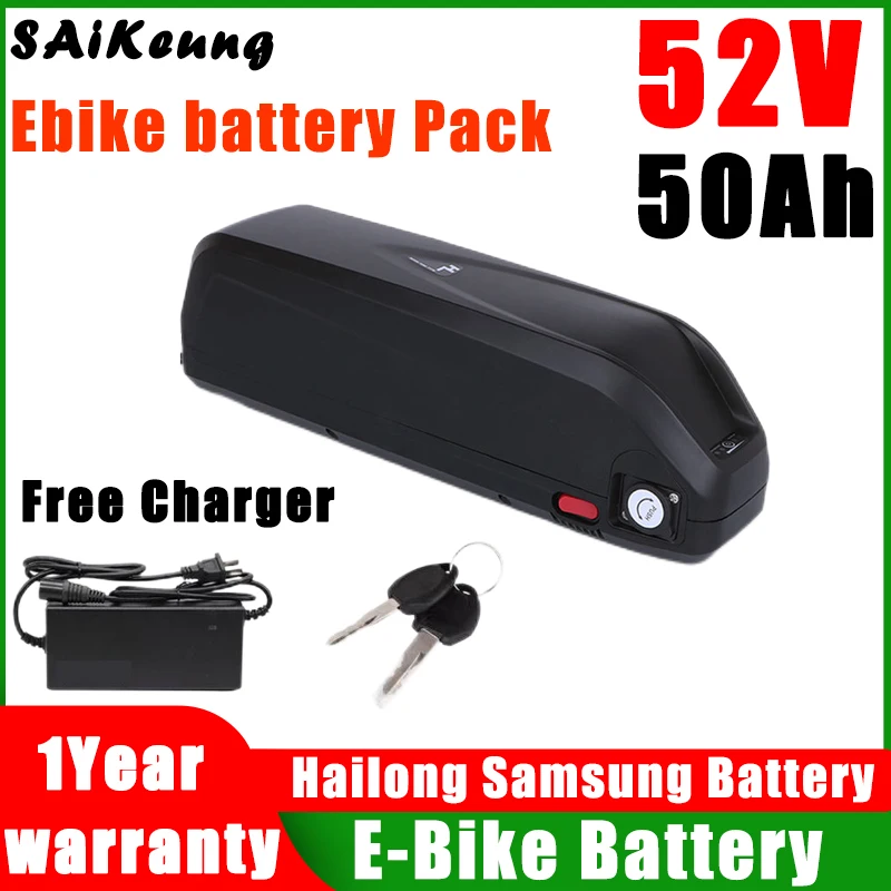 Bici Elettrica Batterie Hailong 52 V20Ah 30Ah 35Ah 40Ah 50Ah Batterie Velo Bateria Para Bicicleta Electrica 2000W Batteria Al Litio