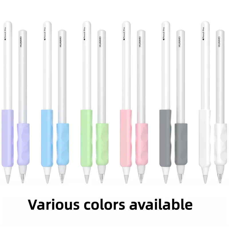 Stylus Holder Tablet Pen Grip for Apple Pencil 2nd Generation Or Pencil Pro Or Huawei M-Pencil 1/2/3 Generation Silicone Shockproof Non-slip