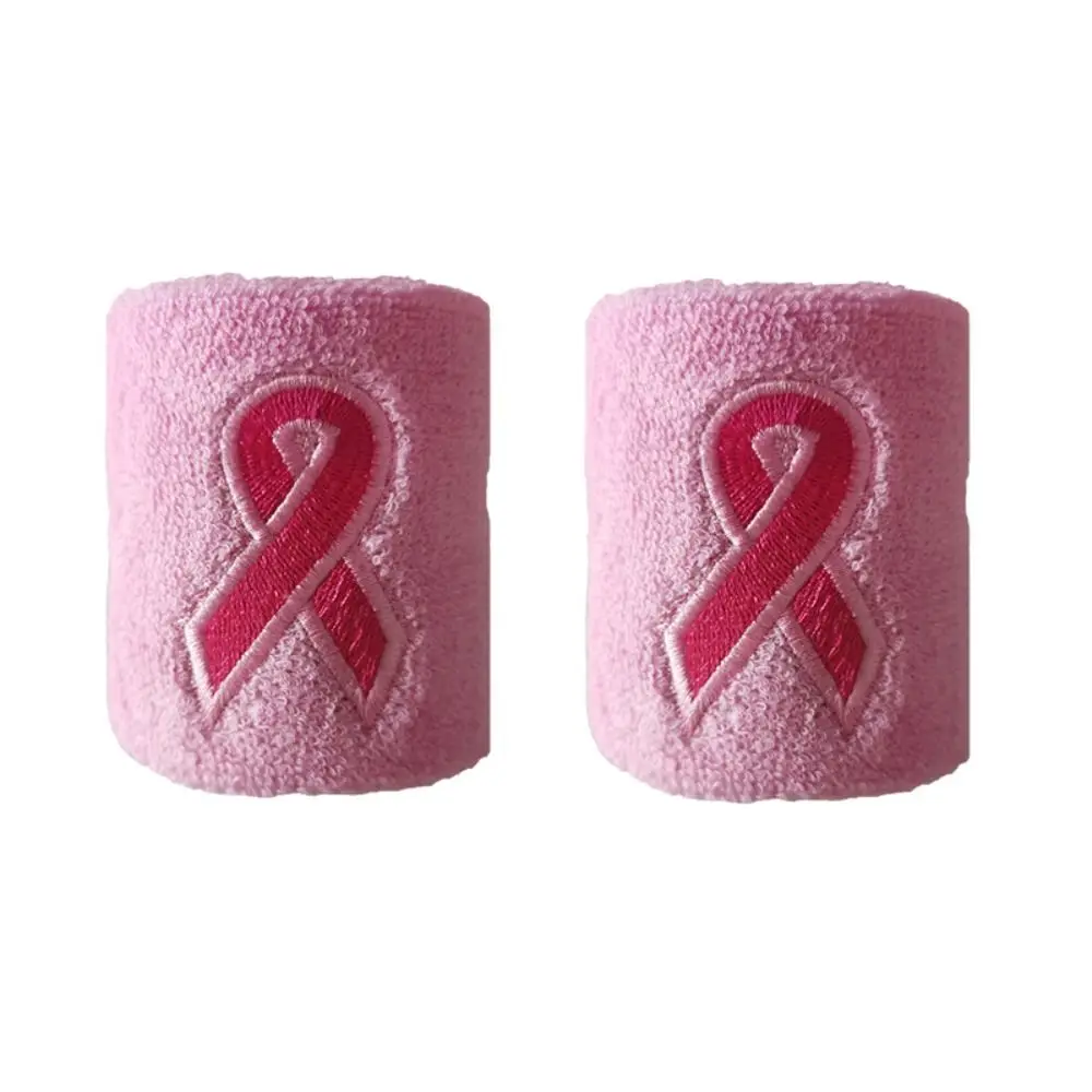 Braccialetti sportivi assorbenti per bambini che cura per le donne Protezione elastica per il polso Fasce per il sudore da polso rosa Sport all'aria aperta