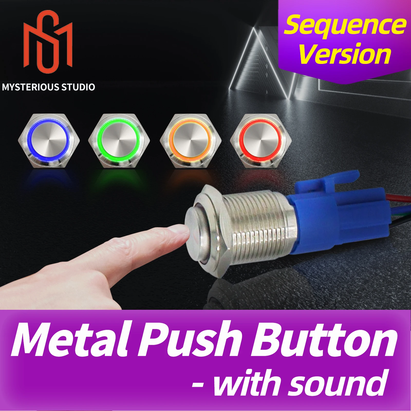 Escape Room Props Metal Push Button Switch Light 5 Colors Press the Buttons in a Correct Sequence to Unlock Game Puzzle