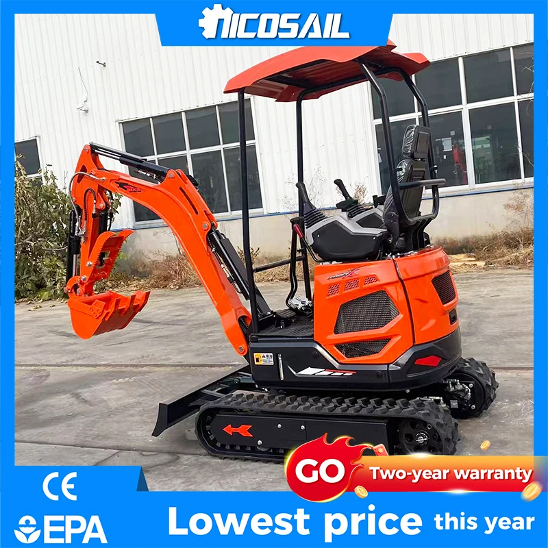 Mini-Bagger 1,8 Tonnen Euro5 CE Mini-Bagger Kostenloser Versand Kleiner Bagger 1800kg zum Verkauf