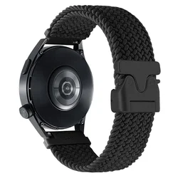 Braided Loop Nylon Strap with Parachute Buckle - 20MM Width Band (Black)