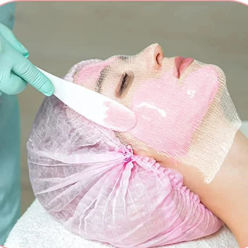 Disposable Facial Cotton Gauze with DIY Seaweed Soft Mask Powder Essential Mask Paper for Salon Spa Beauty and Skin Care