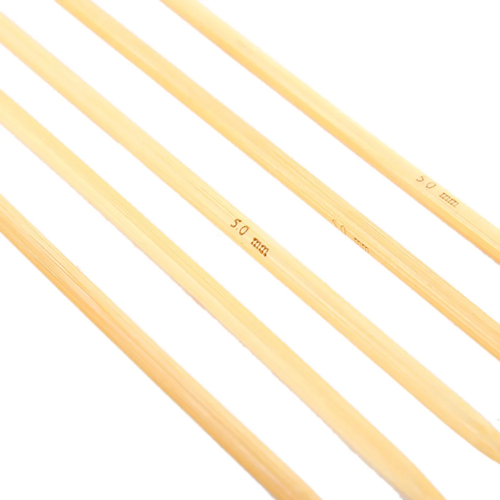 Description Picture 5 of item2-5mm 5Pcs/Set Knitting Needles Double Pointed Bamboo Crochet Hook DIY Sweater Socks Weave Knitting Tools 20cm