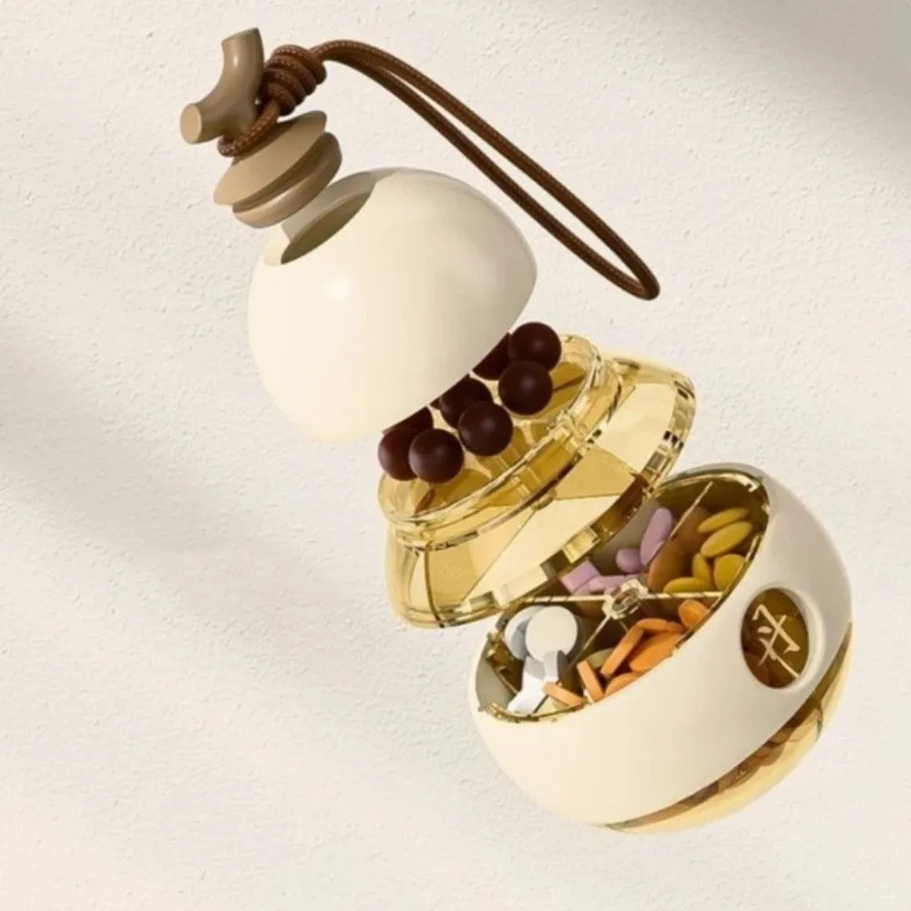 Portable Small Gourd Pill Storage Box Dustproof Moisture-Proof Medicine Box Waterproof Plastic Pill Organizer Travel