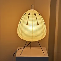 Japanese Design Akari Wabi-sabi Yong Table Lamp Printed Rice Paper Lamp Bedroom Desktop Decoration Table Lamp Drop Shipping 2
