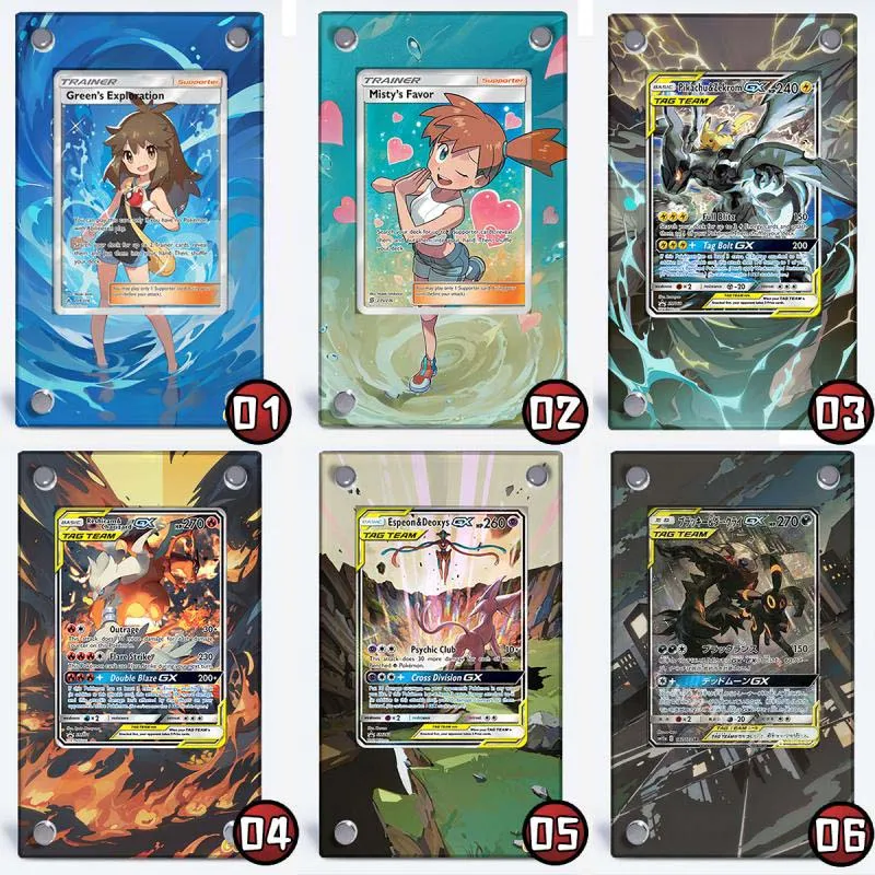

Pokemon Misty Serena Acrylic Brick Shield Photo Display Box Self Made Classic Series Anime Game Characters Collection Card Toys