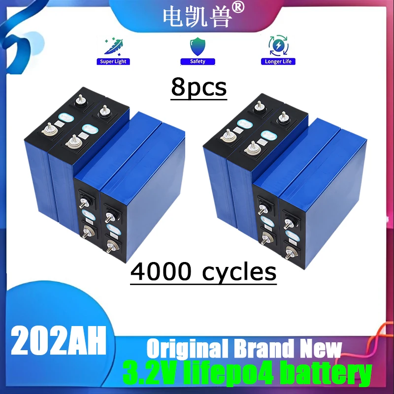 

8 шт., литий-железо-фосфатные аккумуляторы 3,2 в 280 Ач