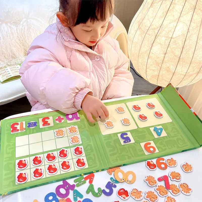 Children Education Math Arithmetic Magnetic Stickers Digital Decomposition Arithmetic Montessori Games Baby Early Learning Toys
