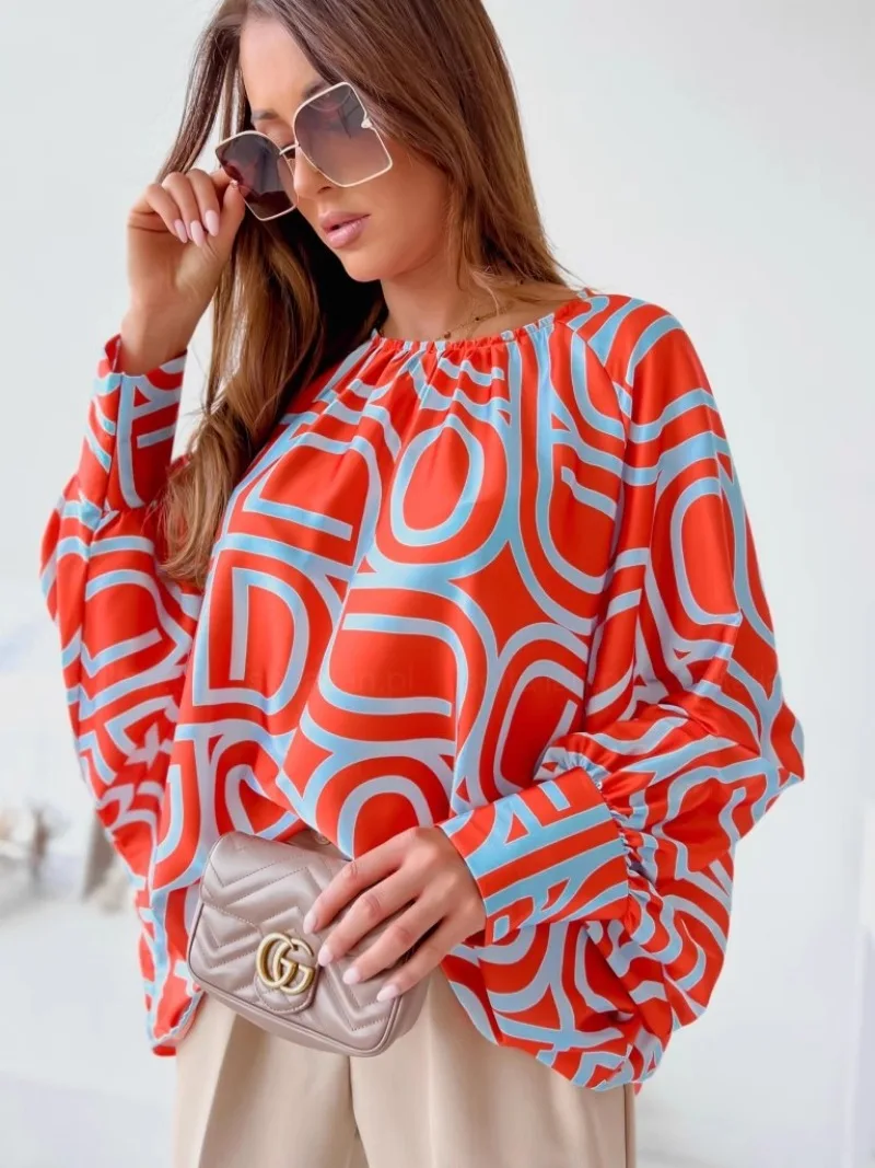 Women's Clothing Hot Selling in Spring and Summer Casual Fashion Comfortable Printing Loose Fitting Long Sleeved Flowing Shirt
