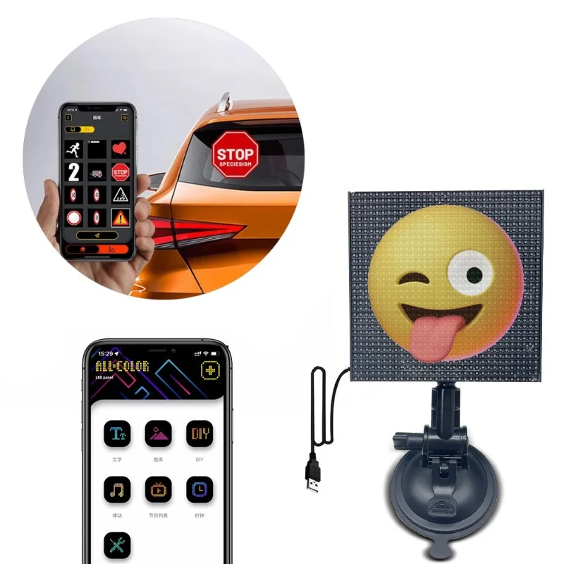 

LED Panel Display Frame Pixel Screen Digital Photo Frame with App Control for Game Room Decoration Car Mobile Advertising Screen