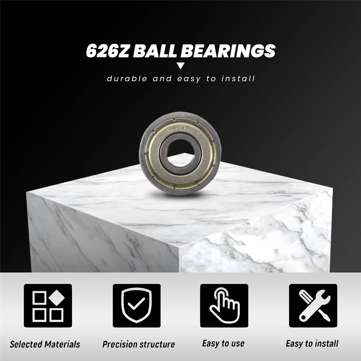 626Z double sealed ball bearings 6x19x6mm carbon steel Silver,ball bearings