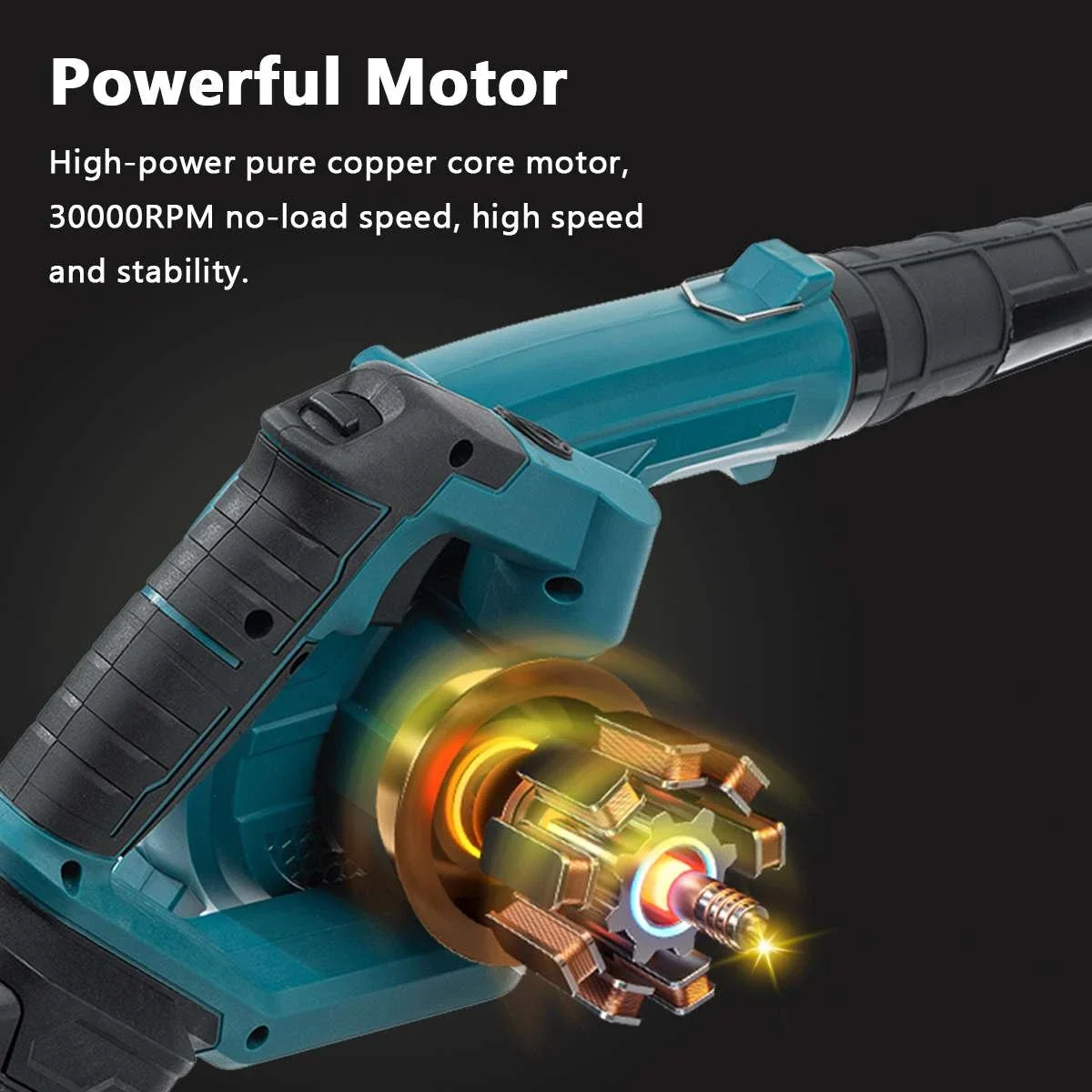 Kamolee 20000rpm Cordless Electric Blower 2-in-1 Vacuum Cleaner for Makita 18V Battery - Perfect for Home DIY Projects images - 6