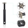 Golf Club Groove Sharpener Golf Accessory Tool  6 Heads Strong Wedge Alloy Wedge Sharpening Tool  for Re-Grooving Golf Clubs 4