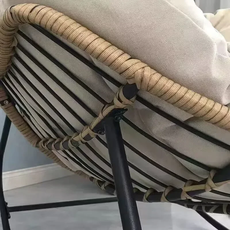 Balcony Single Lazy Sofa Rocking Chair Human Bird Nest Rattan Weaving Rocking Chair Leisure Sofa Home Rattan