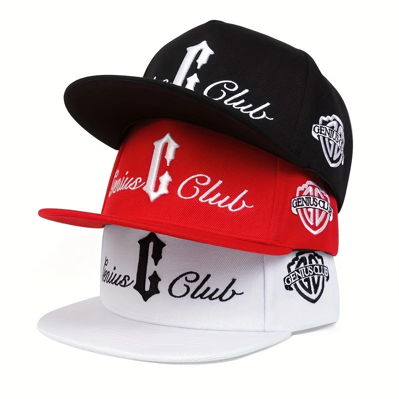 Genius C Club Hip Hop Snapback Hat Outdoor Adjustable Streetwear Cap