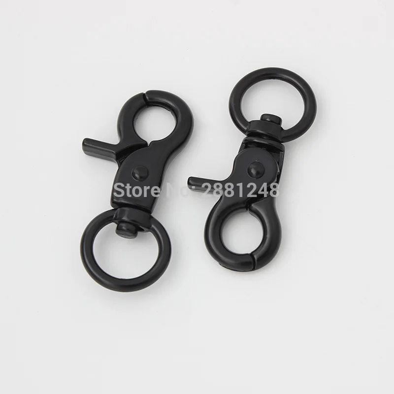 10-30-100pcs 8mm 9mm 13mm Dark gun black trigger snap hook swivel clasp  lobster claws swivel hooks hardware Hardware Accessories