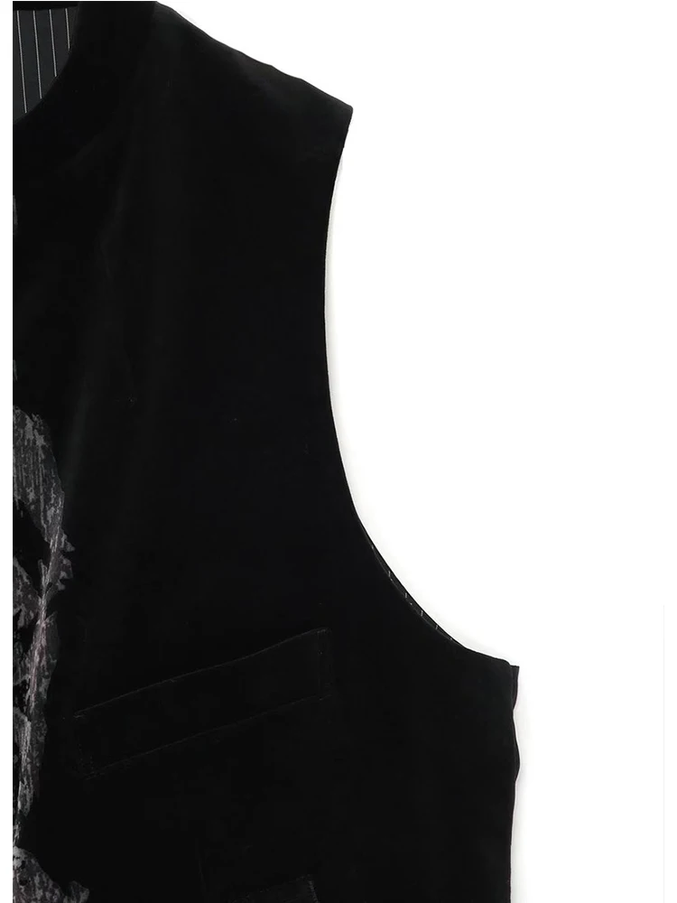 Velvet vest Luxury designer yohji yamamoto homme Men's suit vest