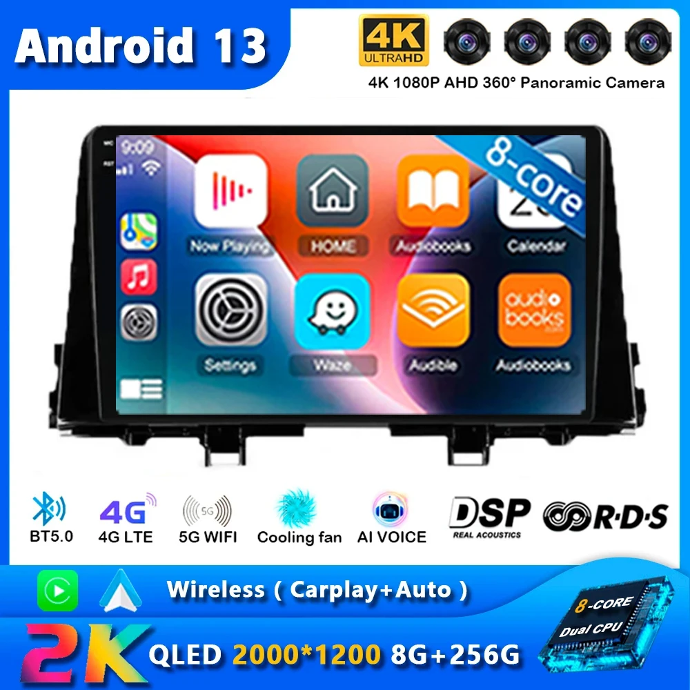 

Android 13 Car Radio Carplay For KIA PICANTO Morning K 2016 2017 2018 2019 Navigation GPS Multimedia Player Auto wifi+4G BT DSP