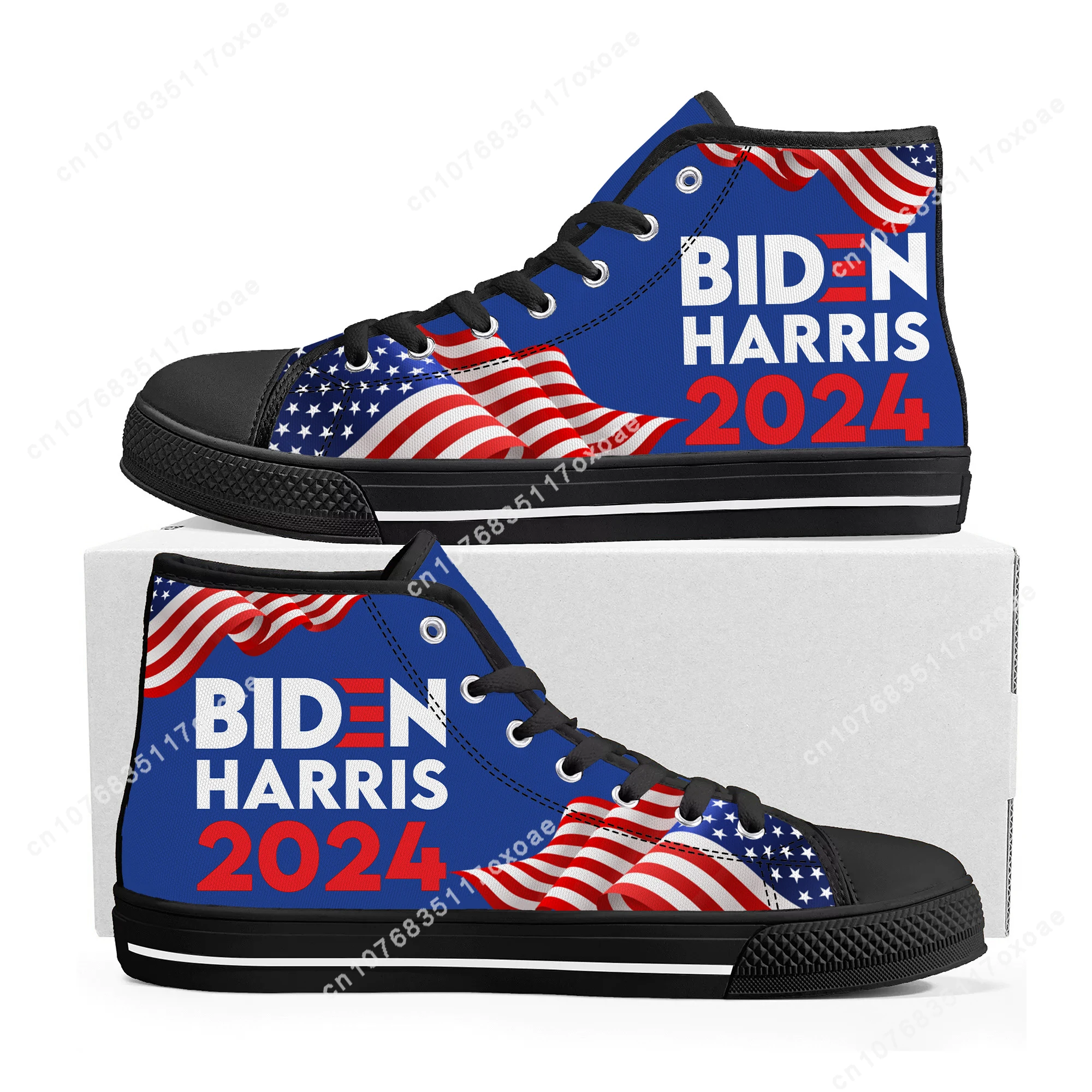 

2024 Biden American Presidential Election High Top Sneakers Mens Womens Teenager High Quality Canvas Sneaker Shoe Custom Shoes