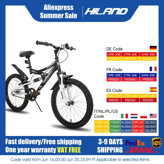 JOYSTAR Vélo pour enfants de 20 pouces pour enfants âgés de 5 à 13 ans, vélo de montagne pour enfants à double suspension 1