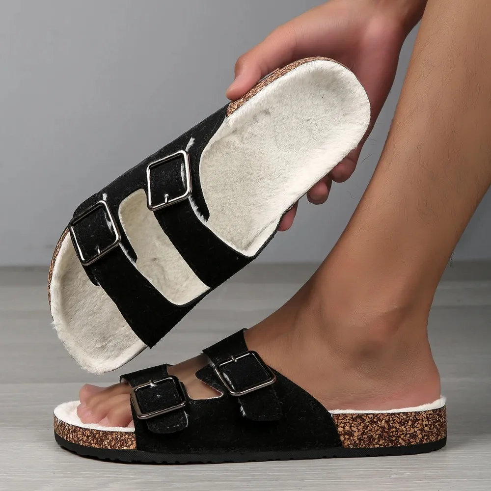 Men's home slippers, Haken toe shoes, half drag couple style, outdoor and indoor casual fashion versatile men's shoes, comfortab