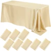 Rectangle Wedding Satin Large Tablecloth Bright Smooth Silk Table Cover Christmas Banquet Anniversary Dining Party Table Decor 1