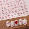 1pcs 5D Japanese Mini Bow Nail Art Stickers Fashion Cartoon Sale Black White Ribbon Nail Decoration Decals DIY Nail Accessories 1