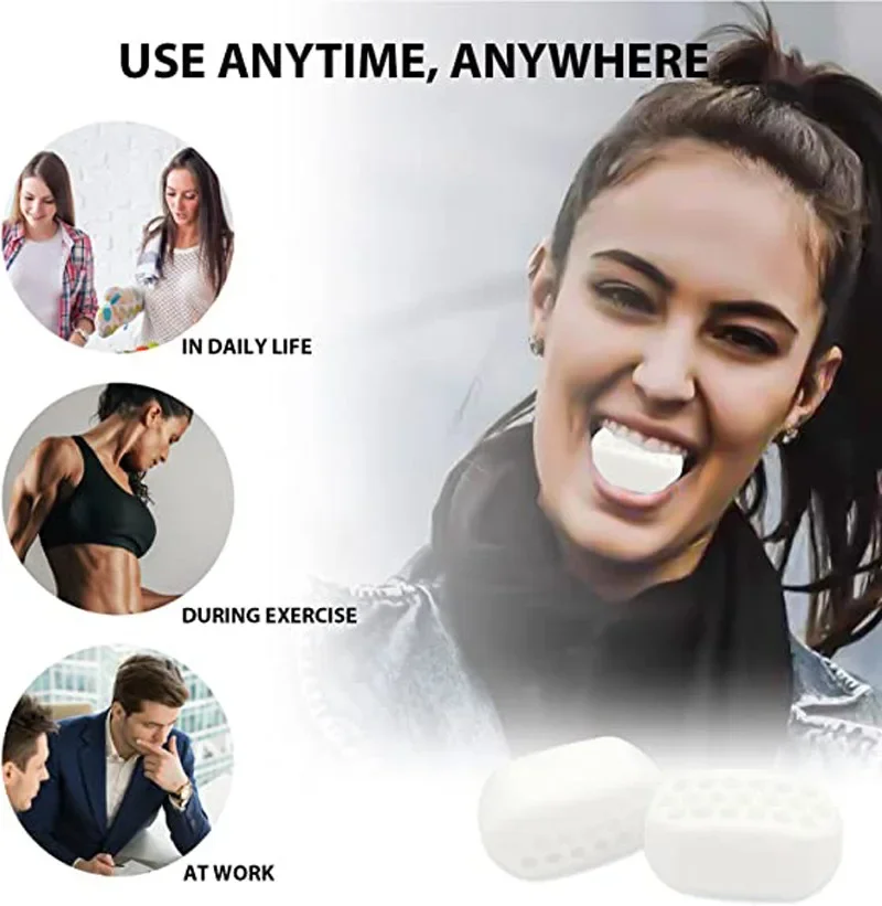 2Pcs/Lot Jaw Exerciser Exercise Face Line Chin Neck Ball Trainer Silicone Workout