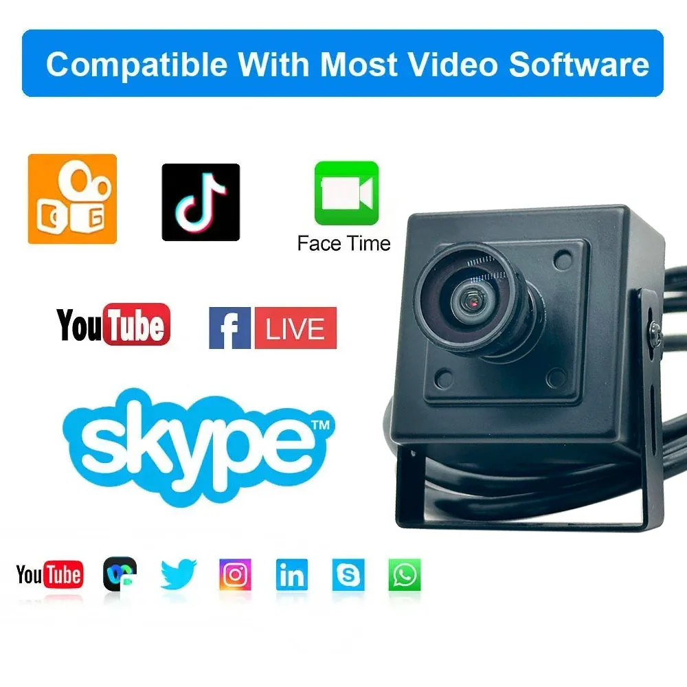 고속 60fps IMX662 미니 USB 카메라 HD 1080P 2MP 왜곡 없는 광각 렌즈 0.001LUX 저조도 UVC OTC USB 웹캠