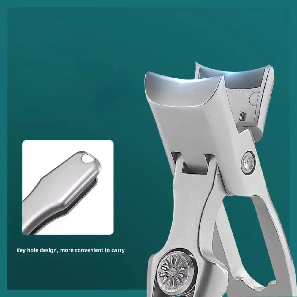 1Pcs Stainless Steel Nail Clipper Splash-Proof Large Opening Portable Dead Skin Removalnail Cuticle Trimmer