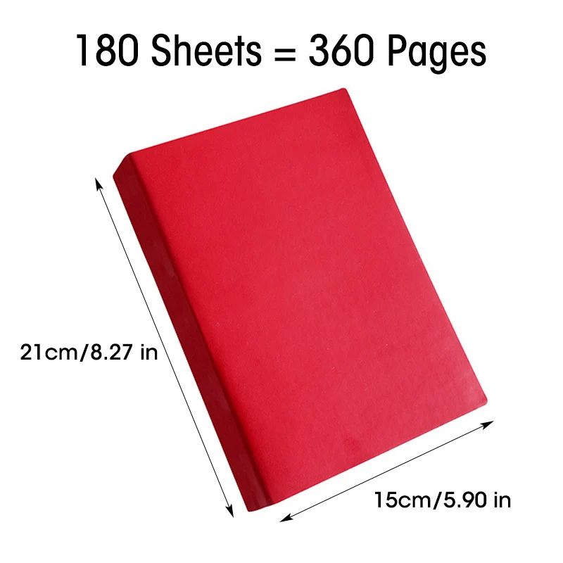 A5 Notebook Thick Notebook Thickened Large Notebook Soft Leather Horizontal Line Diary Blank Notebook Stationery 180 Sheets/Book 6