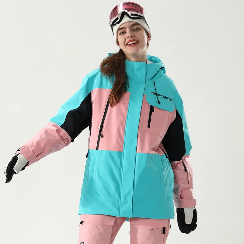 RUNNING RIVER Brand Men Snowboarding Hoodie High Quality Hooded outdoor Sports ski women Snowboard Jacket ripstop4411