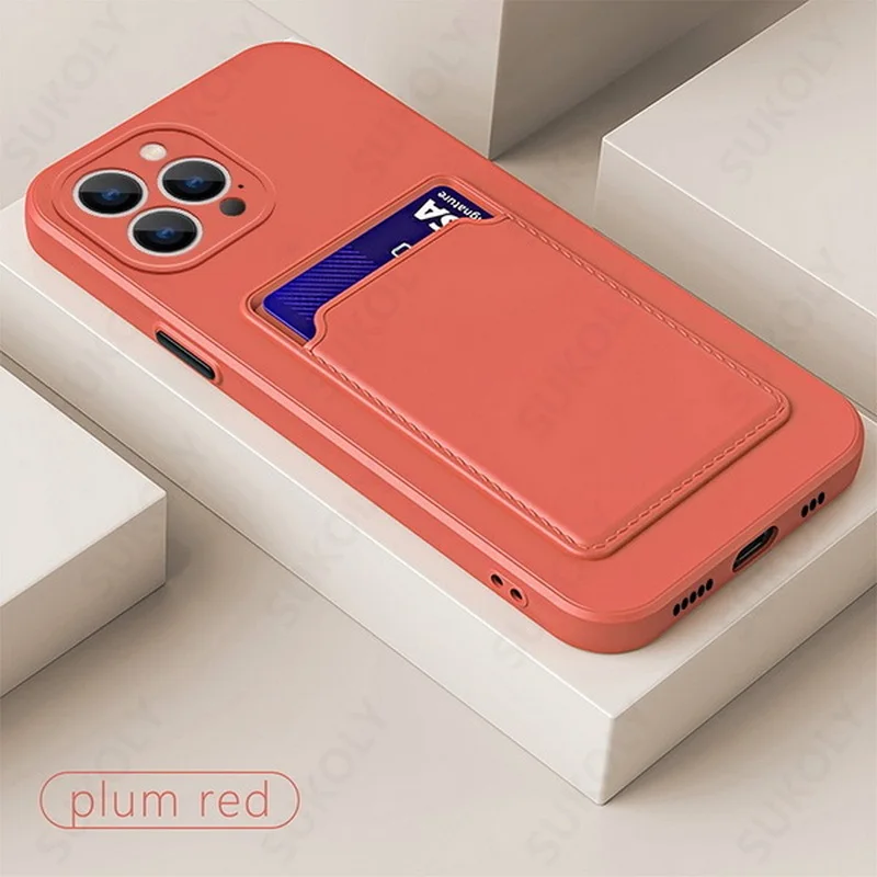 Luxus-Geldbörse mit Kartensteckplatz-Halter-Telefon-Kasten für iPhone 12 13 11 Pro Max X XR XS Max 7 8 Plus SE 2022 Weiche TPU-Geldbörse B_voghion.com