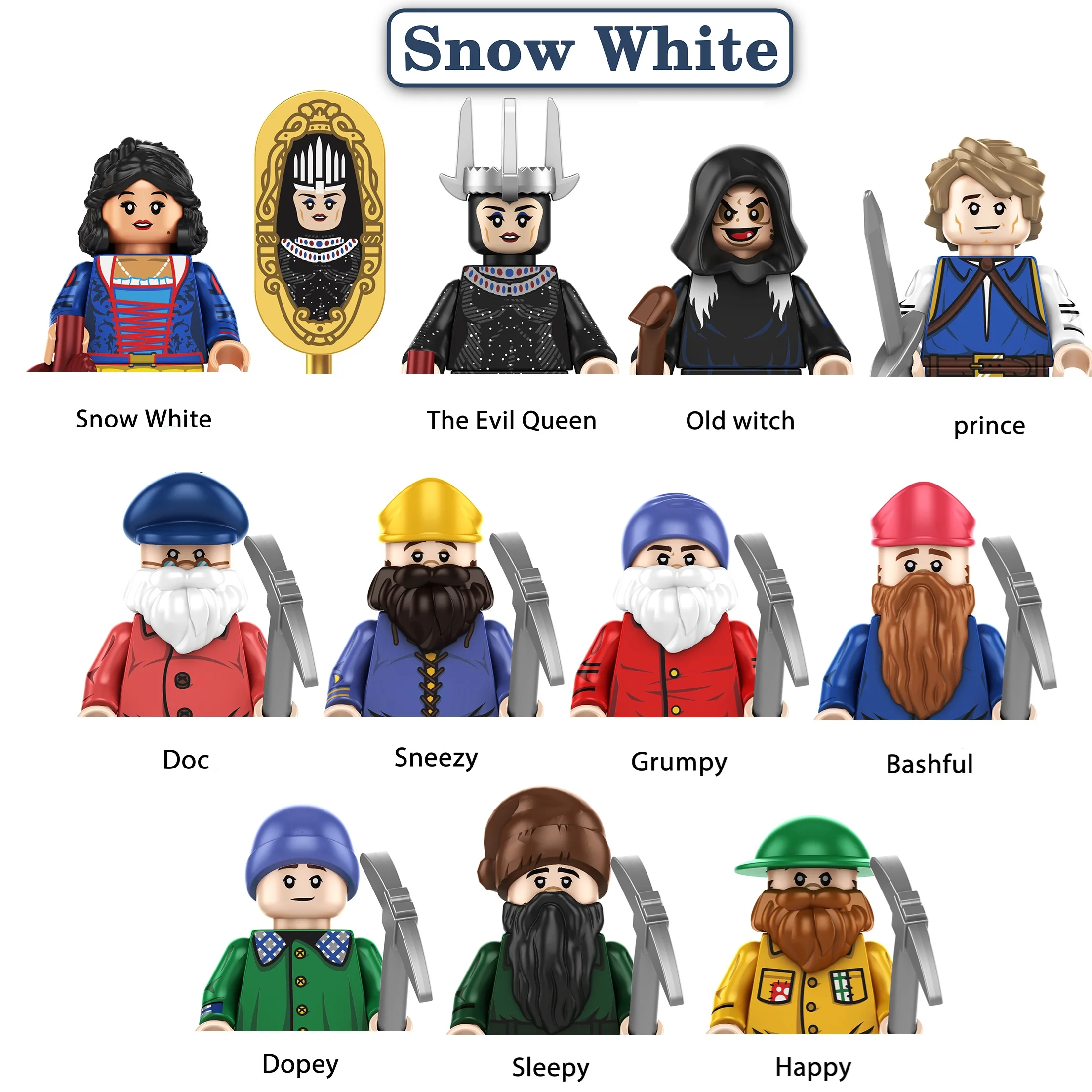 Set complet Mini-figurines Blanche-Neige et les 7 Nains