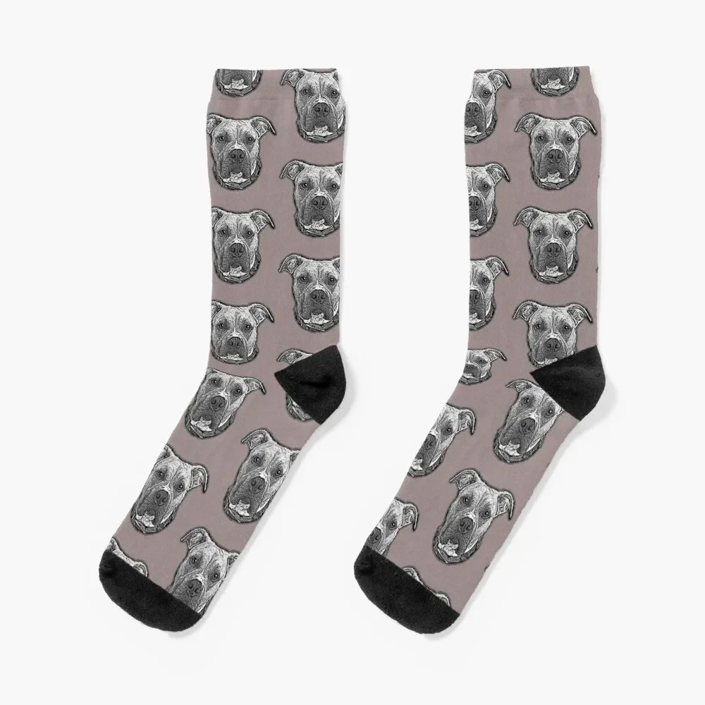 

Pitbull dog Socks Stockings New year's crazy Mens Socks Women's