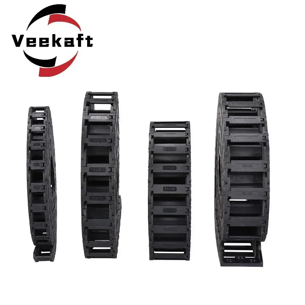 Open Drag Chain Bridge Type 10x10 10x11 10x15 10x20 10x30 15x30 L1m Cable Carrier with Ends for CNC 3D Printer Voron Trident cable carrier industrial drive chain