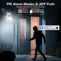 Caméra solaire Wansview 2K 3MP, caméra de surveillance Wifi 2.4G, caméras de sécurité pour la protection de la maison, caméras à batterie solaire, détection humaine PIR 3