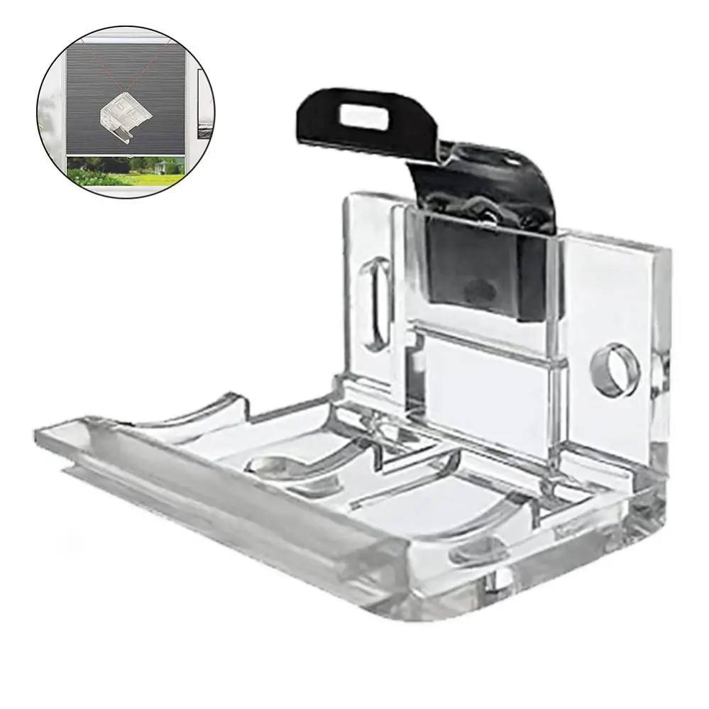 25mm PVC Transparent Concealed Mounting Bracket for Cordless Honeycomb / Pleated Curtains with Metal Clips