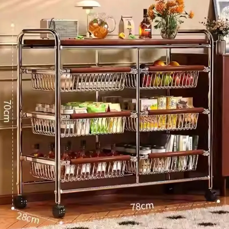 Mid-Century Rolling Snack Cart: The Ultimate Kitchen Solution for Small ...