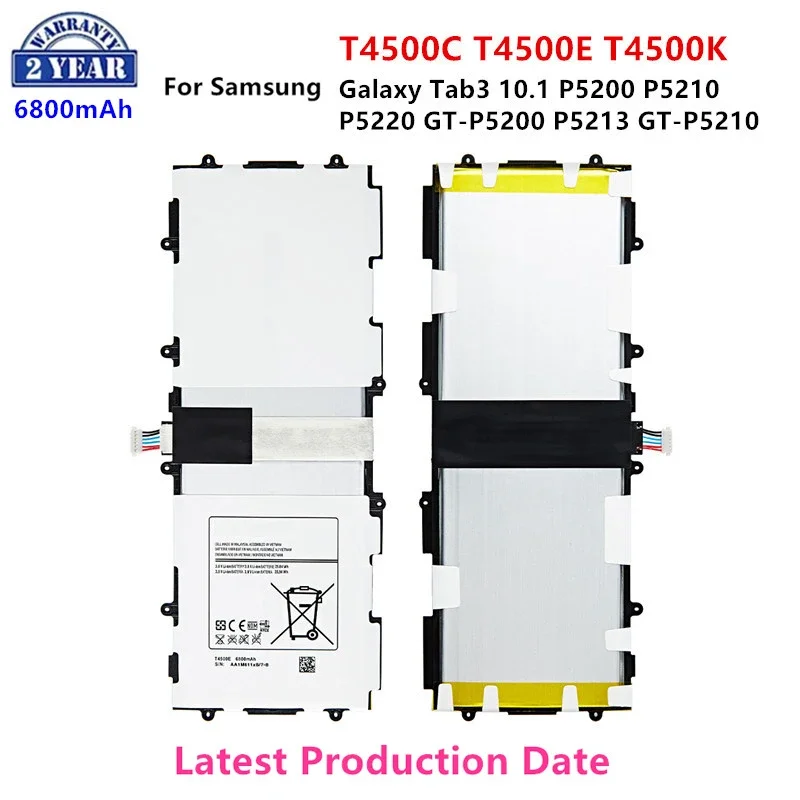 

Brand New Tablet T4500C T4500E T4500K Battery 6800mAh For Samsung Galaxy Tab3 P5200 P5210 P5220 P5213 Batteries