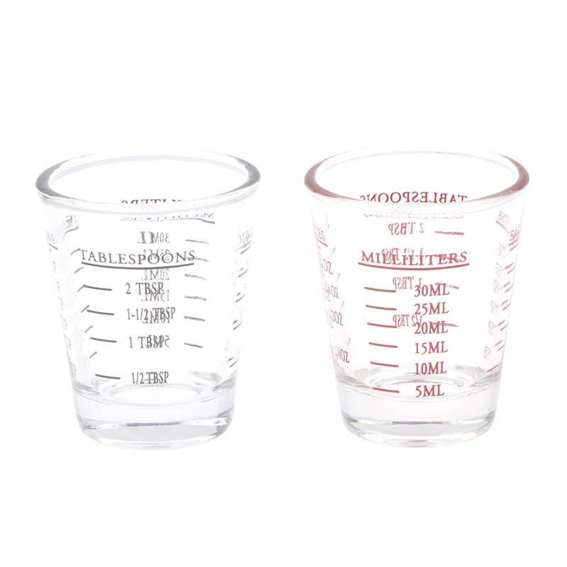 

30 ML Glass Measuring Cup With Scale Shot Glass Liquid Glass Ounce Cup Perfect For Balanced Recipes, Mixing Delicious Beverages