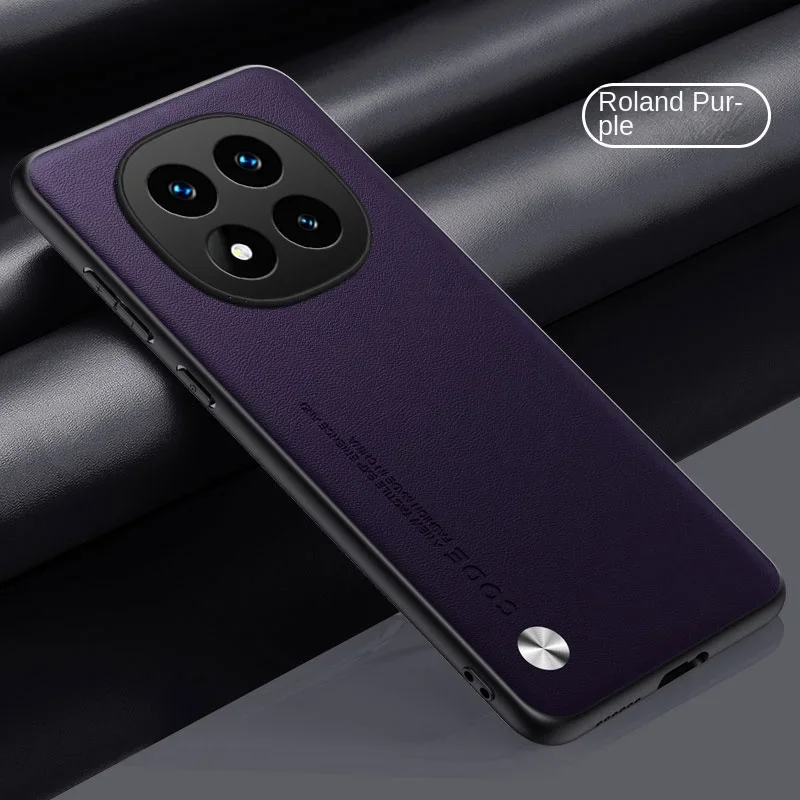 Luxury Leather Shockproof Case with Soft Grain Texture and Slim Design