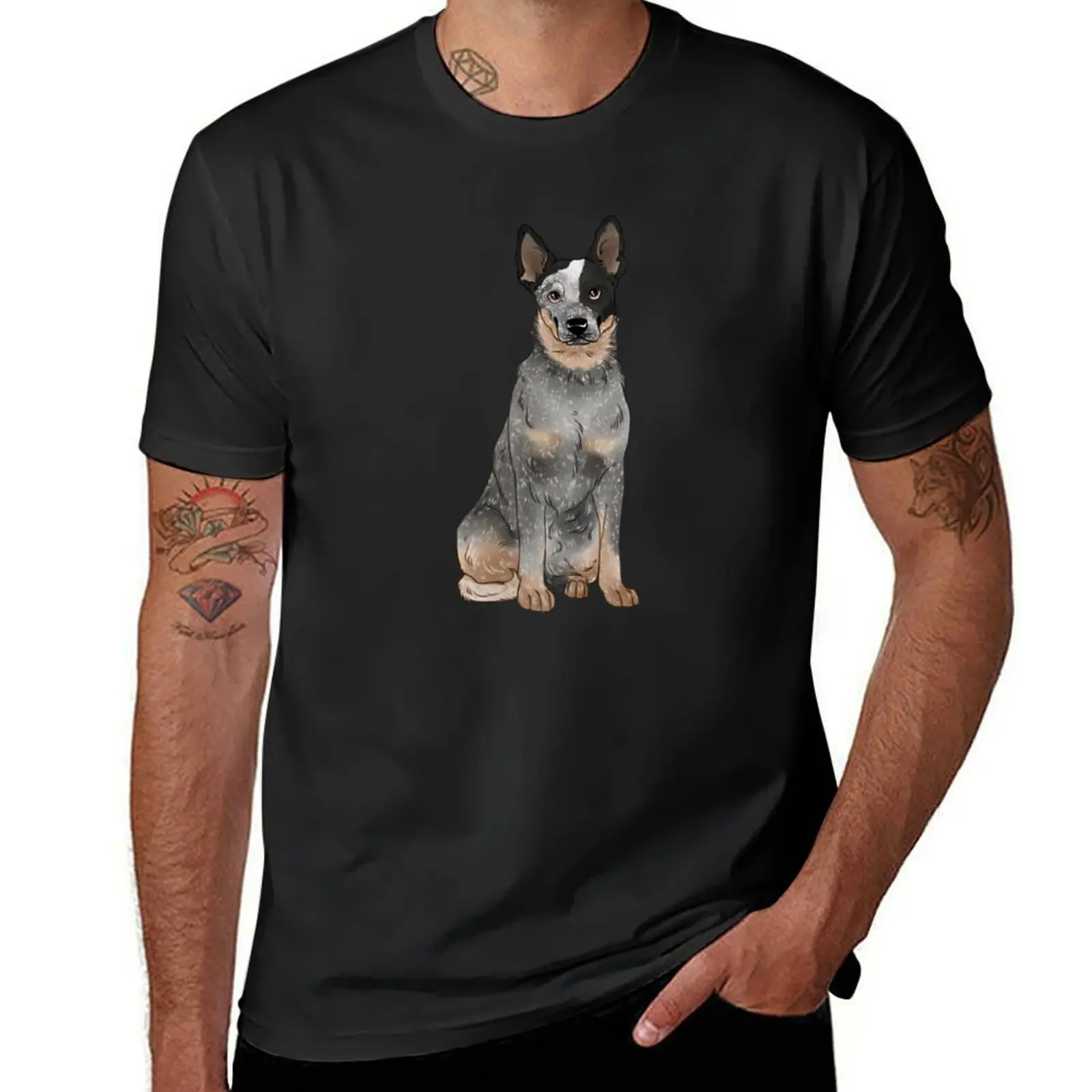 Blue Australian Cattle Dog T-Shirt customs sublime men workout shirt