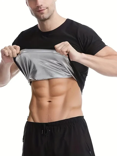 Men's Sauna Suit Shirt - Heat Trapping Sweat Compression Vest, Shapewear Top, Gym Exercise Versatile Shaper Waist Trainer 5