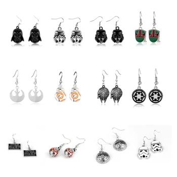 스타 워즈 귀걸이 여성 쥬얼리, 트렌디 로봇 밀레니엄 팔콘 우주선 스터드 귀걸이, 합금 귀걸이, 액세서리 선물