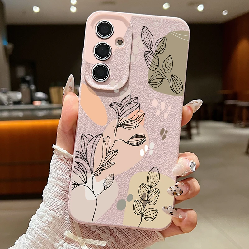 Elegant Line Flower Phone Case - Ultra-Protection and Style
