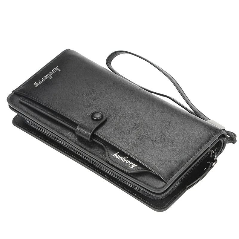 Men's Wallet Handbag Business Multi Card Slots Driving License Phone Bag Large Capacity Buckle