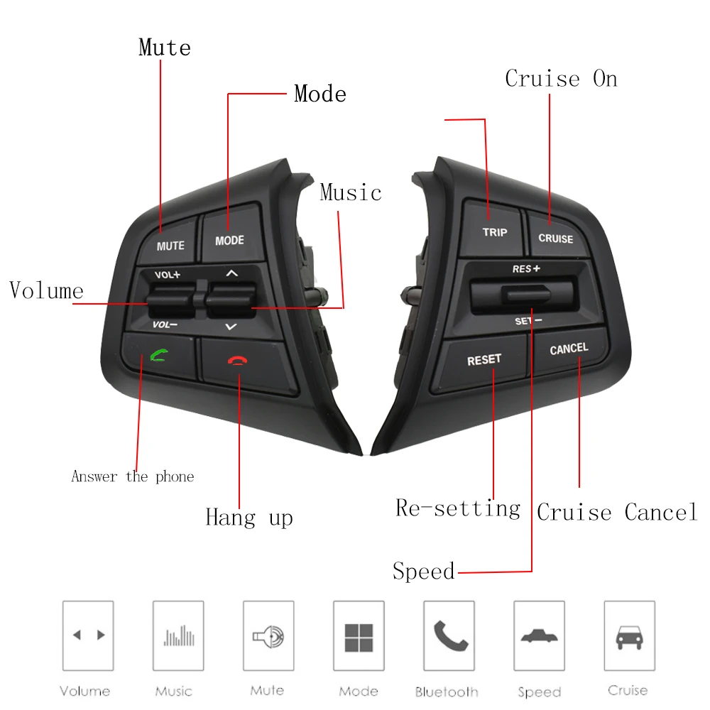 For Hyundai Creta Ix25 1.6L 2.0L Steering Wheel Cruise Control Button Switch Rem